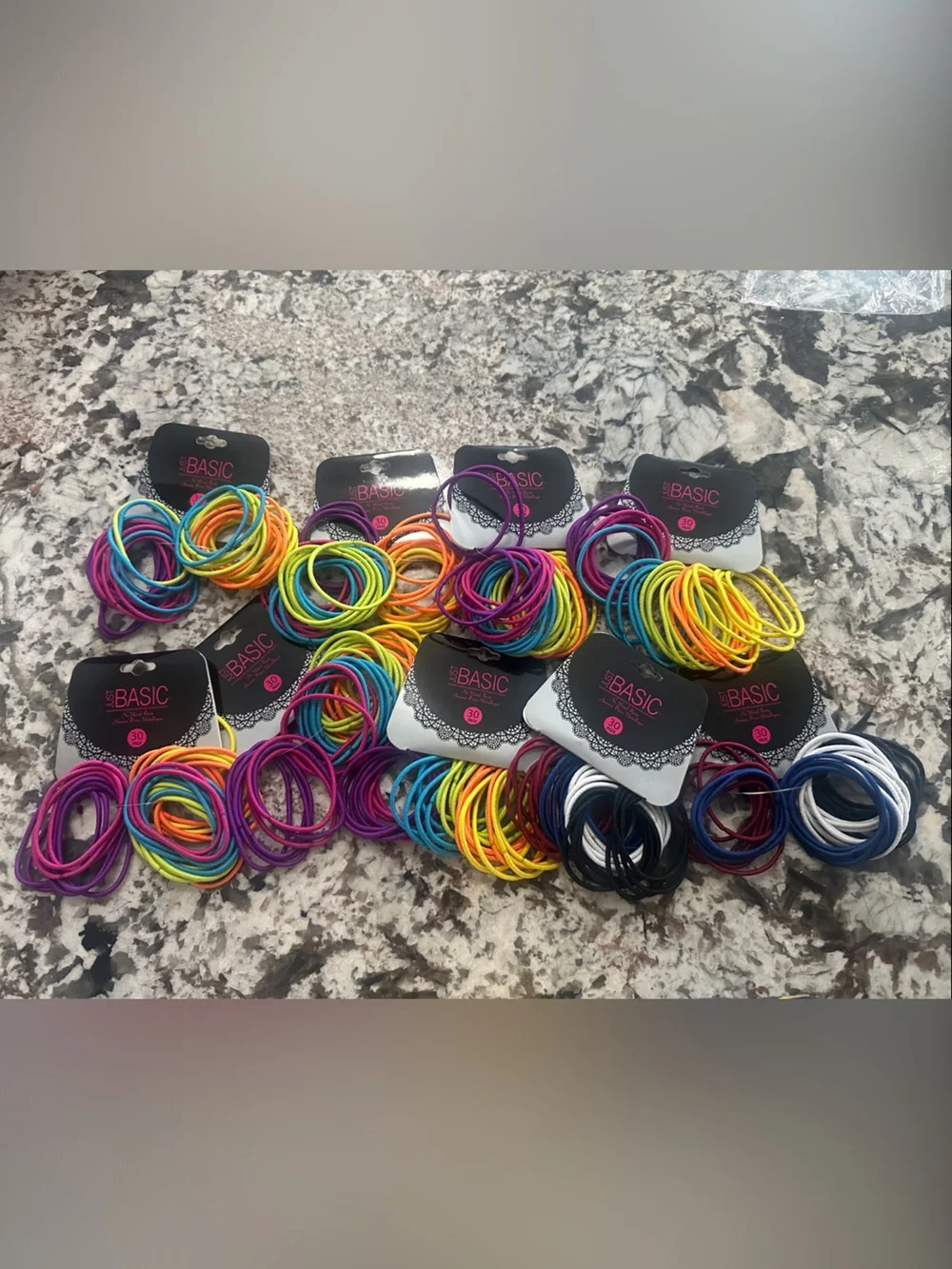 Colorful Assorted Hair Elastics Pack